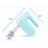 Sky Blue Portable Handheld Electric Egg Beater, 5-Speed Settings Stainless Steel Beaters Electric Hand Mixers for Kitchen