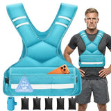 PJ PINJIAN Adjustable Weighted Vest 12-18 lbs for Men and Women - Unisex Weight Vest for Workout, Running, Rucking, Strength Training - Durable & Breathable Body Weight Vest for Home Gym, CrossFit Murph