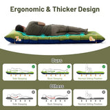 KASBAH Camping Sleeping Pad,Extra Wide 6 inch Thick Inflatable Sleeping Pads with Built-in Foot Pump and Pillow,Ultralight Camping Mat Gear for Outdoor Hiking,Camping