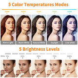 Video Conference Lighting Kit, Ring Light Clip on Laptop Monitor with 5 Dimmable Color & 5 Brightness Level for Webcam Lighting/Zoom