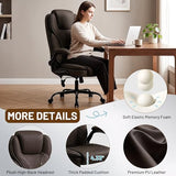 Hayelf Ergonomic Office Chair, PU Leather High Back Executive Chair