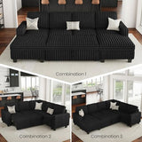 Oversized Sofa Bed Modular Sectional Sleeper Sofa with Pull Out Bed L Shaped Couch with Storage