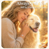 Sttrzop Paw Print Memorial Bracelet for Pet Loss, Pet Memorial Gifts for Loss of Dog or Cat, Rainbow Bridge Sympathy Bracelet for Women Men, Remembrance Gift for Pet Lovers