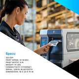 Thermal Transfer Industrial Printer Print Width 4 Inches Features Serial, USB, Ethernet