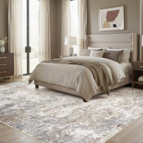 UERMEI 12x18 Area Rug Living Room Rugs Extra Large Brown Grey Carpet