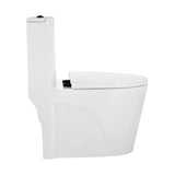 Piece Elongated Toilet Dual Vortex Flush, Black Hardware Swiss Madison