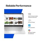 HP 14" Business Laptop Computer with 1-Year Office 365, Intel Quad-Core N150 Processor, 4GB RAM 640GB Storage (128GB UFS+512GB SD Card), Windows 11 Home, PLUSERA Earphones, Natural Silver
