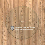 Vitrazza Glass Office Chair Mat 42" Round, Chiaro, for Carpet & Hard Floors