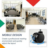 Folding Conference Table with Wheels,Flip Top Mobile Modular Conference Room