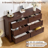 Joaxswe Farmhouse Dresser and Nightstand Sets 4 Piece, Walnut