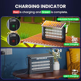 ZETAWALE Solar Bug Zapper Outdoor Mosquitos Zapper Solar Powered Bug Zapper Outdoor Camping Fly Control for 4000 sq.ft Waterproof Fly Killer Solar Mosquito Zapper for Garden Lawn and Back Yard (20W)