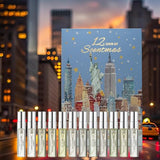 Beauty Advent Calendar 2025 - 12 Days of Perfume Advent Calendar for Women – Luxury Fragrance Gift Set 12 Mini Perfume Sprays – Christmas Gifts Holiday Countdown Gift in Festive New York City Design