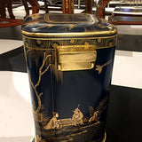 SKipdr Garbage Recycling Bin Sophisticated and Eleganthousehold Trash Can Hand-Painted Color Lacquered Gold Leaf