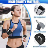 BECOJADDE Ankle Weights for Women Wrist Weights Set of 2 (1 lb Each) Adjustable Arm Leg Weight for Womens Men Suitable, Gradient Black