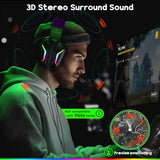 Wireless Gaming Headset for PS5, PS4, PC, Laptop, Mac & Switch, Dual Low-Latency 2.4GHz USB/Type-C,