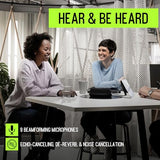 Shure Stem Table Array Speakerphone, 9 Built-in Microphones, Enhanced Audio, Echo Cancellation & Auto Gain Control