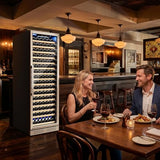 ROVSUN 171 Bottles Wine Cooler Refrigerator, 24'' Built-in Wine Fridge with Compressor & Fan-forced