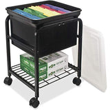 Advantus Hanging Rolling File Cart with Clear Lid