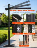 onlyfire FlexRay Heater - 80" Electric Infrared Patio Heater for Indoor & Outdoor Use, Freestanding Heater with Magnetic Remote & Cover, 3 Heat Modes + Light Mode,1500W, Overheat & Tip-Over Protection