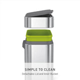 simplehuman Compost Caddy, Detachable and Countertop Bin, 4 Liter / 1.06 Gallon, Brushed Stainless Steel