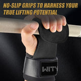 Weight Lifting Wrist Strap, Weightlifting Grip Strap for Gym Deadlifts, Powerlifting, Heavy Shrug, Pull Ups, Three Layer Leather