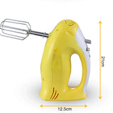Cute Yellow Electric Eggbeater, Five-Speed Adjustment, One-Button Acceleration Design, Handheld Mixer