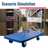 Foldable Platform Truck Dolly with Swivel Wheels, Heavy Duty Moving Platform Hand Truck