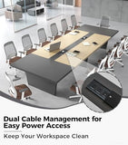 Anzhap 10FT Conference Table for 10 People, Executive Office Table