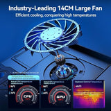 V12 Laptop Cooling Pad Stand with 5.5inch Fan, Fast Cooling Computer Laptop 15.6-21in