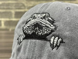 Horpe Bearded Dragon Gifts for Adult, Lizard Baseball Cap, Washed Grey Hat