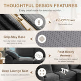 142" Upgraded Boneless Couch with Storage, Modular Sectional Couches for Living Room