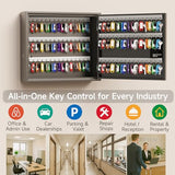 WeHere 90-Key Smart Key Lock Box – Wall Mounted Key Cabinet Organizer with App Access, One-Time Code