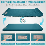 Self Inflating Sleeping Pad with Electric Pump for Camping, 3.14"Thick Memory Foam Sleeping Mats, Easy Inflate&Deflate,9.5 R-Value Insulated Camping Mattress with Pillow for Car Travel Tent, Dark Blue