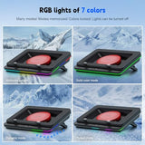 RGB Laptop Cooling Pad Equipped with Gigantic Turbo-Fan（5.5inch Diameter