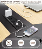 Sonrehon 8FT Conference Table with Charging Station, Rectangular Meeting Table for 8-12, 2" Scratch