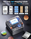 2026 Upgraded Thermal Label Printer with Built-in Paper Bin, Thermal Printers for Small Business & Shipping Packages, Compatible with Amazon