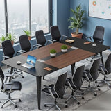 Furmax 8FT Conference Table, 94.48” Meeting Seminar Table with Cable Grommets