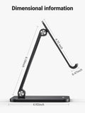 UGREEN Tablet Stand Compatible for iPad Desk Stand Holder Adjustable Aluminum Thicker Base Compatible with iPad Pro Air Mini 13 12.9 11 Inch Home Office Desk Accessories Black