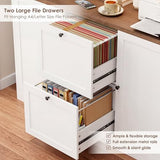 HIFIT 72'' Tall File Bookcase with Power Outlet & Printer Stand, 2 Drawer Filing Cabinets for Home Office Fit Hanging A4 File