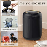 onlcuk Motion Sensor Bathroom Trash Can with Lid, 3 Gallon