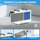 CADPXS 125 Pints Commercial Dehumidifier with Pump for Crawl Space, ETL