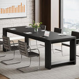 Tribesigns 7 ft Conference Table for 6 to 8 People, Modern Rectangle Meeting Room Desk for Boardroom