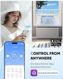 MERXENG Window Air Conditioner,10,000 BTU AC w/WiFi, Fast Cooling for Large Room up to 450 Sq ft, Quiet Easy Installment Air Conditioner for Bedroom, Energy Efficient AC with WiFi Enabled