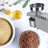 YUEWO Kitchen Oil Press Machine Electric Automatic Oil Press Extractor Organic Oil Expeller for Coconut Flax Peanut Castor Perilla Seed Canola Cocoa Beans Sesame Commercial Grade 2000W YUEWO
