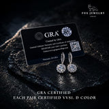 14k Gold GRA Moissanite & IGI Lab Grown Diamond Earrings