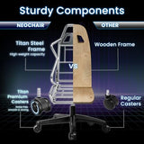 N-GEN GAMING Video Gaming Chair Office Computer Desk Use Ergonomic Reclining Backrest Adjustable Armrests Lumbar Support (Black)