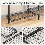 VIPEK V3 Nano Clothes Rack with 4 Semi-Shelves and 3 Standard Shelves, Clothing Rack for Hanging Clothes, Max Load 800LBS, Black