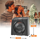 HEATIT Space Heater with Remote for Indoor, Digital Display with Thermostat，Containing Plasma & Ozone, 1-12H Timer,1500W/750W, Electric Space Heater for Office, Bedroom,Black,10.6"Dx7.0"W x 11.8"H