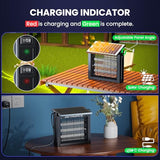 ZETAWALE Solar Bug Zapper Outdoor Mosquitos Zapper Solar Powered Bug Zapper Outdoor Camping Fly Control for 2000 sq.ft Waterproof Fly Killer Solar Mosquito Zapper for Garden Lawn and Back Yard (10W)