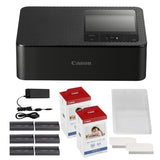 SELPHY CP1500 Compact Photo Printer | Black with 2 x KP-108IN Color Ink and Paper Set (3 Items